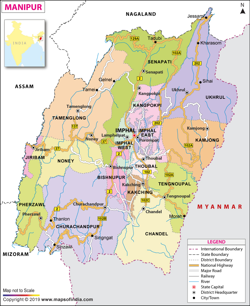Manipur Location Map
